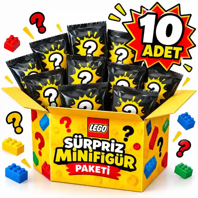 10 Adet LEGO BAM Sürpriz Minifigür Paketi – Birbirinden Farklı Orijinal LEGO Figürleri