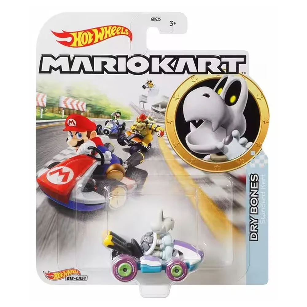 Hot Wheels Mario Kart Dry Bones GJH59 – Nintendo Karakterli Yarış Arabası