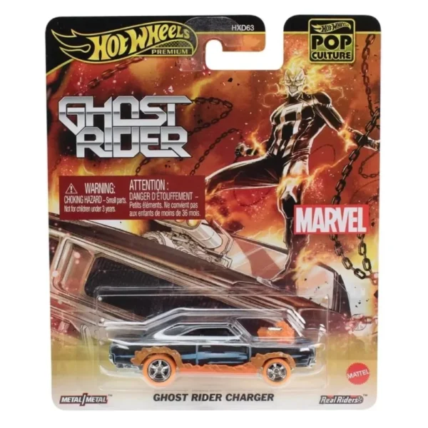 Hot Wheels Premium Pop Culture Ghost Rider Charger JBL81 – Marvel Diecast Araba
