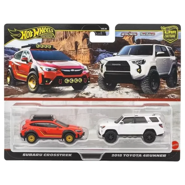 Hot Wheels Premium 2'li Subaru Crosstrek & 2018 Toyota 4Runner JBK98 – Diecast Araba Seti