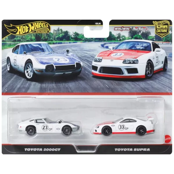 Hot Wheels Premium Toyota 2000GT & Toyota Supra JBL03 – 2'li Diecast Model Araba Seti