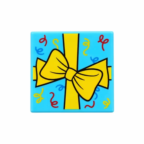 LEGO Sarı Fiyonklu Hediye Paketi Desenli 2x2 Karo – 3068pb2602