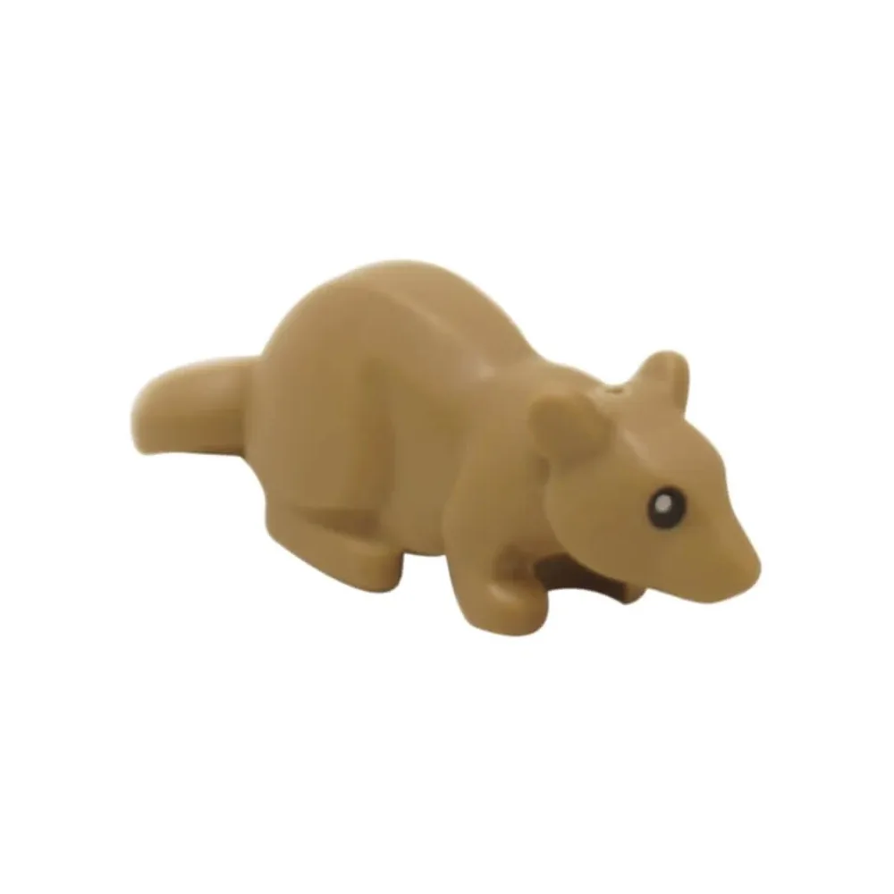 LEGO Koyu Taba Fare Figürü – Siyah Gözlü Rat / Mouse 36756pb01