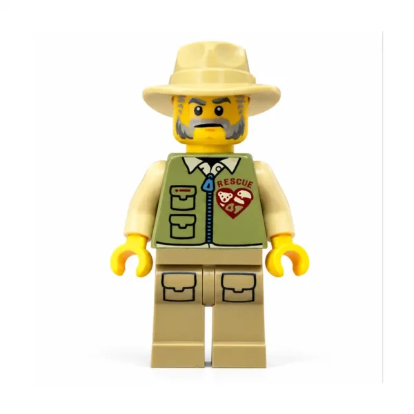LEGO BAM Özel Yapım Arama Kurtarma Görevlisi Minifigür – Safari Şapkalı