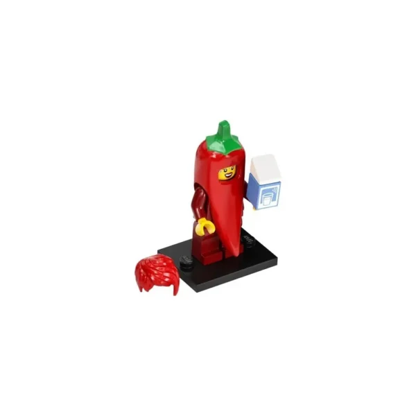 LEGO Seri 22 Acı Biber Kostümlü Minifigür – Chili Costume Fan (Tam Set) COL387