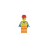 LEGO City Erkek İnşaat İşçisi Minifigür – Reflektörlü Yelek ve Kırmızı Baret  CTY1710