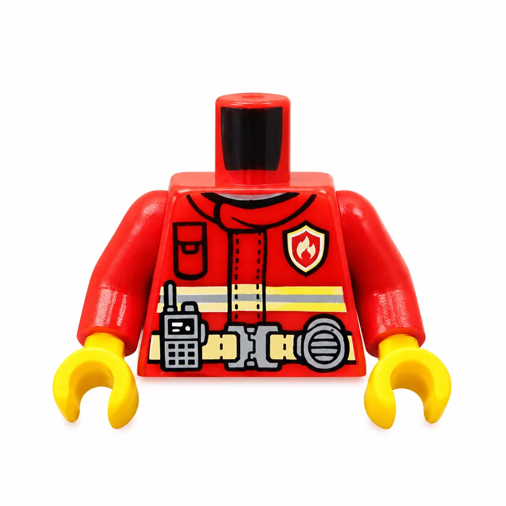 LEGO İtfaiyeci Ceketli Minifigür Gövdesi (Torso) – BAM 973pb6574