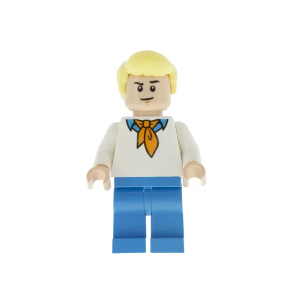 LEGO Scooby-Doo Fred Jones Minifigür – Orijinal LEGO (Yüzde hafif silikler var) SCD008